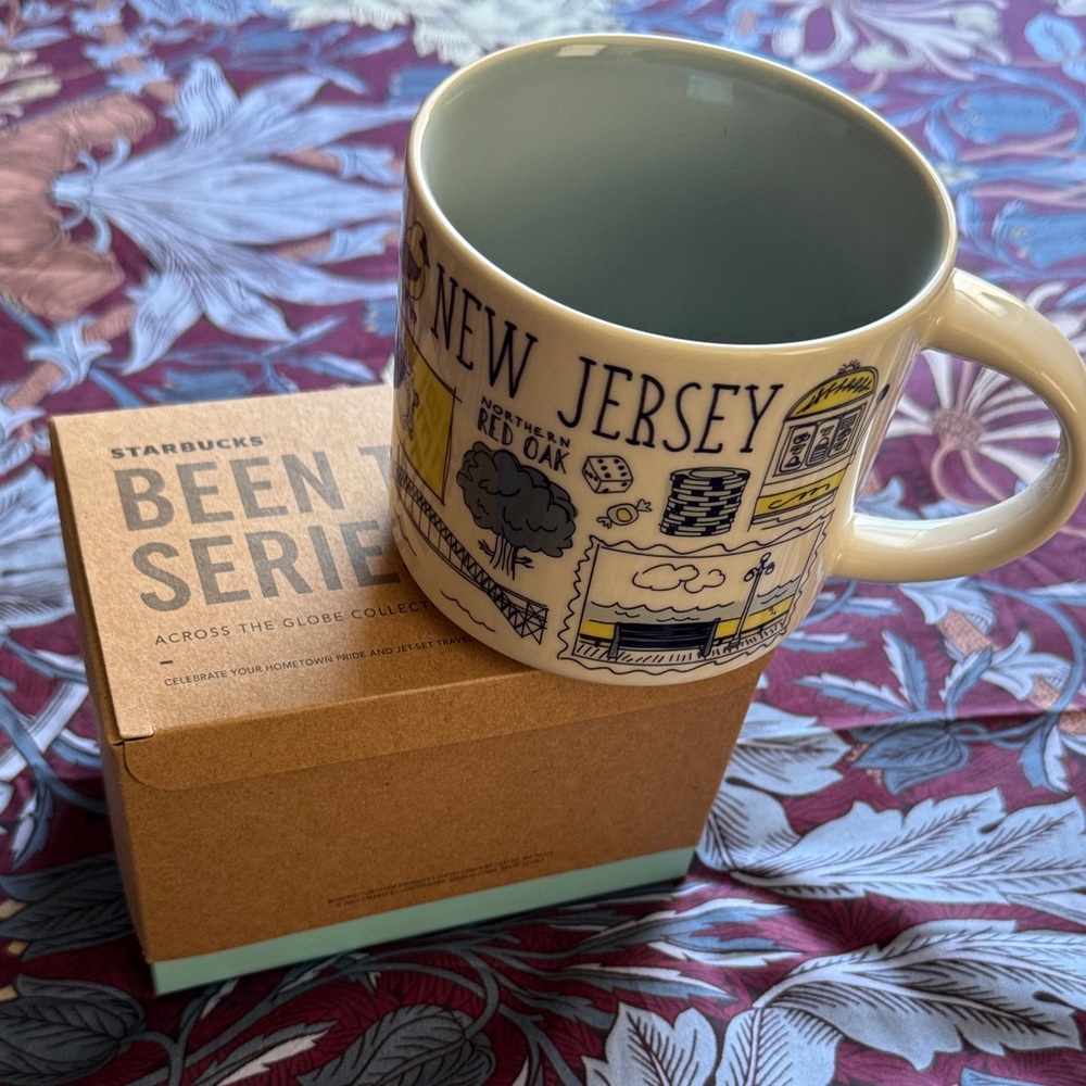Starbucks New Jersey Been There Series Mug with Yellow and Blue Accents